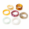 Unique Irregular Resin Statement Ring Set 6W6JRG293