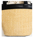 Simple Straw Woven Drawstring Bucket Beach Bag 6W10BBG2385