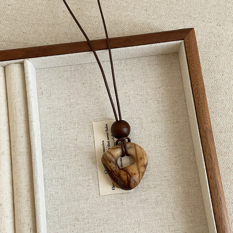 Minimalist Resin Hollow Geometry Pendant Necklace 6W6JNC680