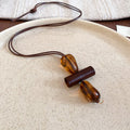 Geometric Resin Pendant Necklace - DippedShop Wholesale - #7411
