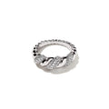 Braided Twisted Rhinestone Ring - DippedShop Wholesale - #4995