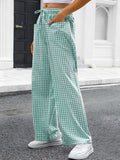 Vintage Plaid Wide Leg Pants - DippedShop Wholesale - #2611