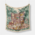 Tropical Jungle Silk Scarf - DippedShop Wholesale - #9347