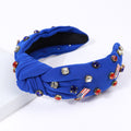 Stylish Solid Color Knotted Rhinestones Hair Band 8AS6HBD59T