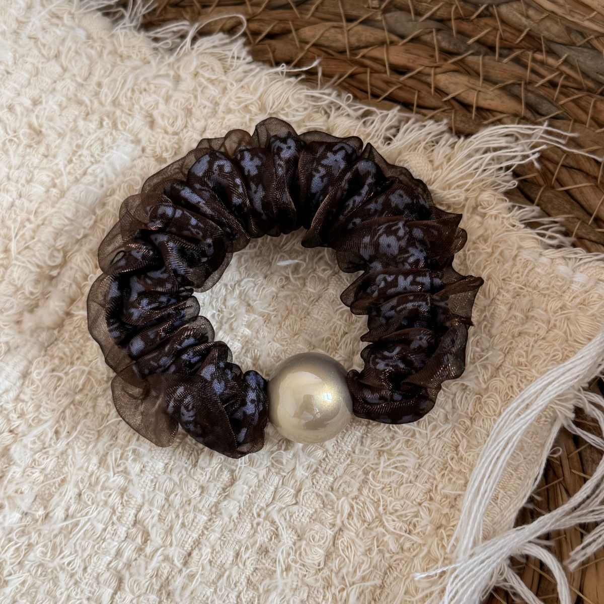 Stylish Organza Floral Print Elastic Scrunchies 6W6HSR516