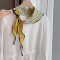 Stylish Plaid Print Reversible Silk Scarf 6W6NSI237