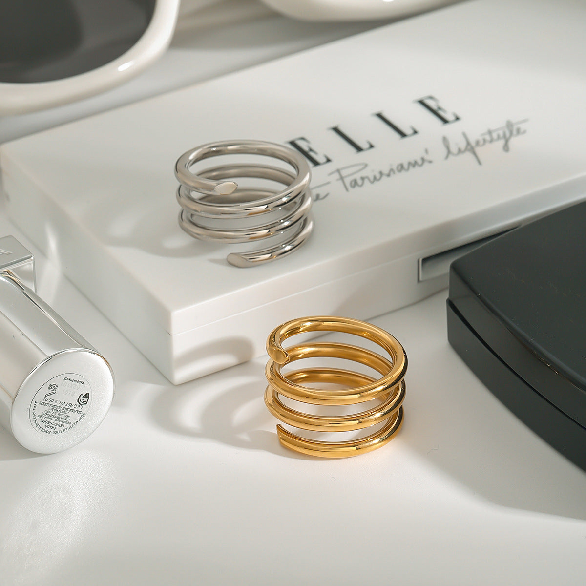 Geometric Open Wrap Ring - DippedShop Wholesale - #1939
