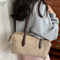 Suede Duffle Shoulder Bag - DippedShop Wholesale - #3843