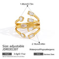 Chunky Cubic Zirconia Open Ring - DippedShop Wholesale - #2099