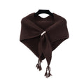 Thick Chunky Knitted Triangle Shawl - DippedShop Wholesale - #5379