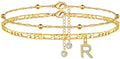 Trendy Initial Letter Gold Pla - DippedShop Wholesale - #1987