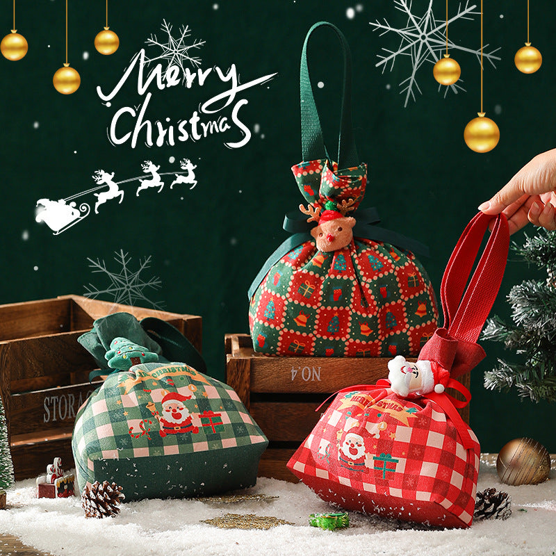 Canvas Apple Drawstring Bag - DippedShop Wholesale - #6755