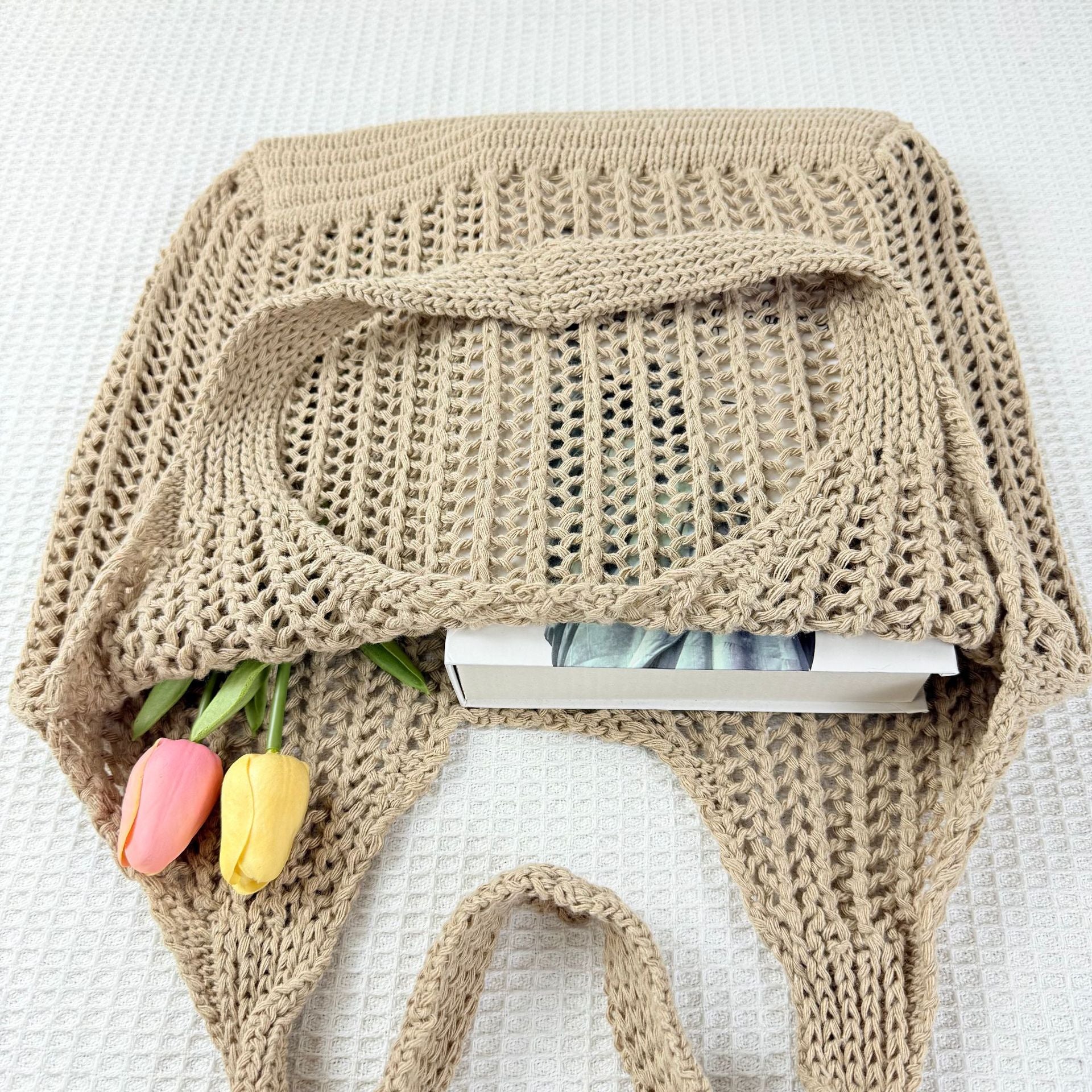 Solid Large Hollow Tote - DippedShop Wholesale - #1811