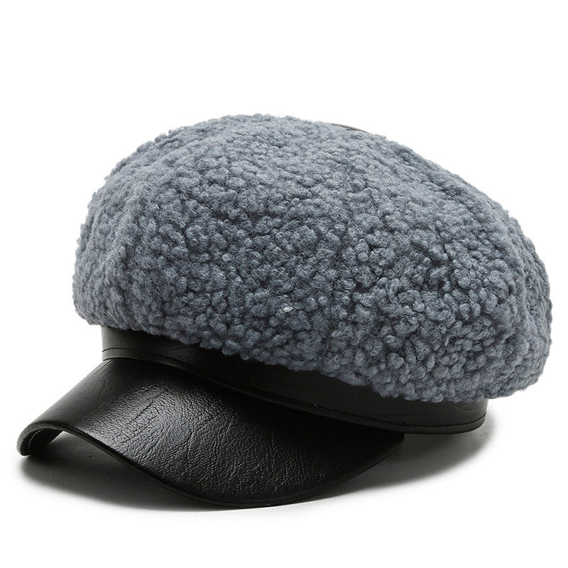 Vintage Faux Lamb Plush Warm Baseball Cap 6W6HAT924
