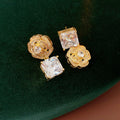 Elegant Rhinestone Floral Geometry Choker Necklace 6W6JNC963