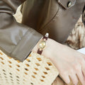 Fashion Oval Quartz Leather Band Wrist Watch MK2SSAS6W6JWA12