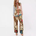 Leopard Print Lantern Sleeve Set - DippedShop Wholesale - #0259