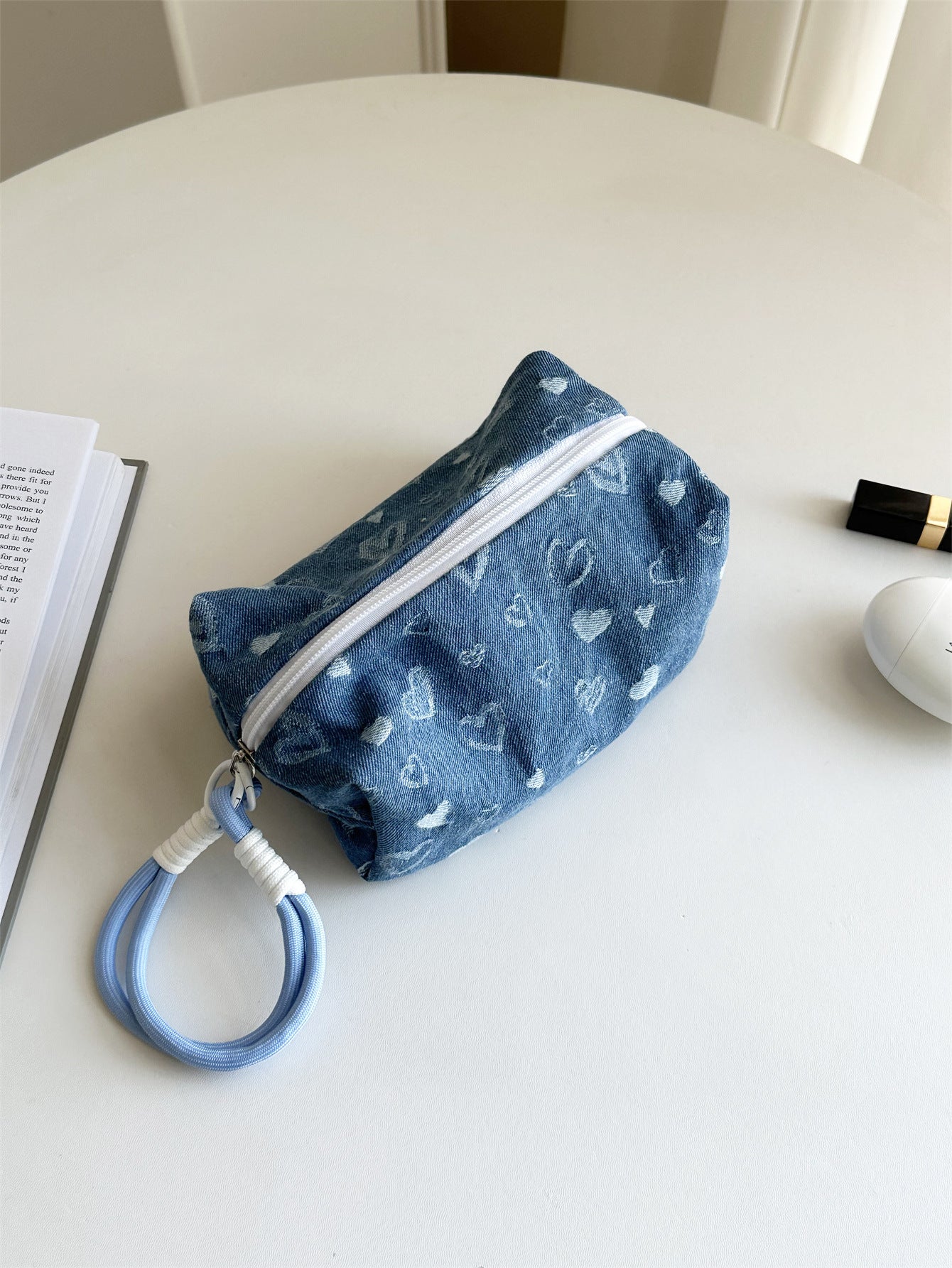 Chic Butterfly Pattern Denim Cosmetic Bag 6S5CO115