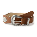 Retro Punk Studded Distressed Leather Belt 6W6JBT172