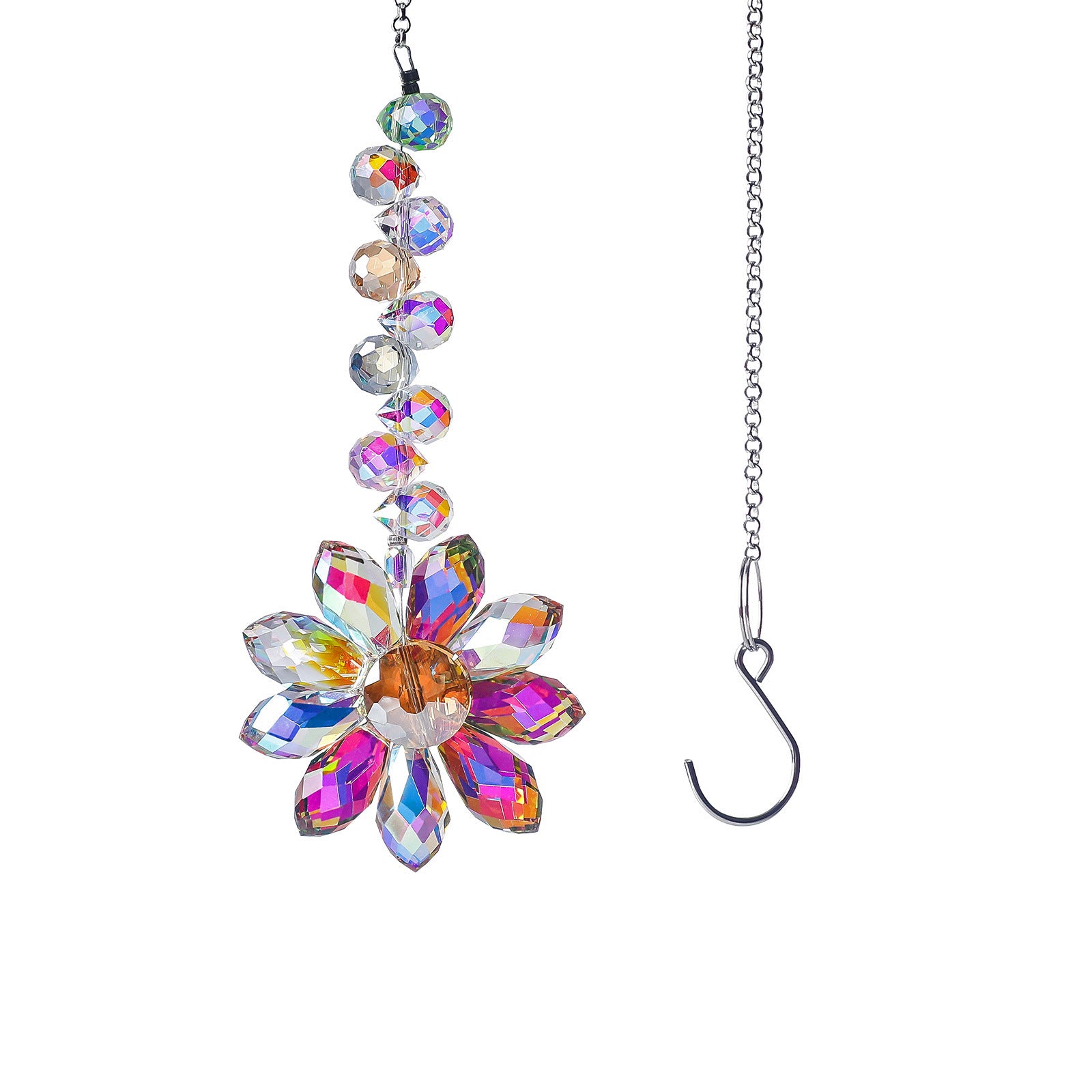 Crystal Floral Pendant Wind Chimes Suncatchers MK2CZAS6H7HLS56