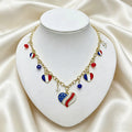 Retro USA Flag Hat Pendant Tassel Necklace 8ZA6JNC289L