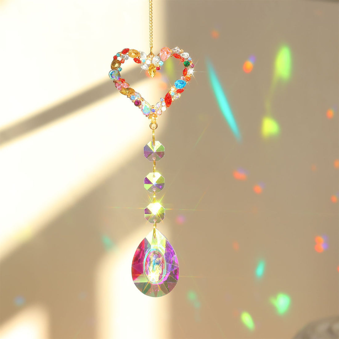 3+ Colorful Crystal Suncatcher Hanging DPH1923