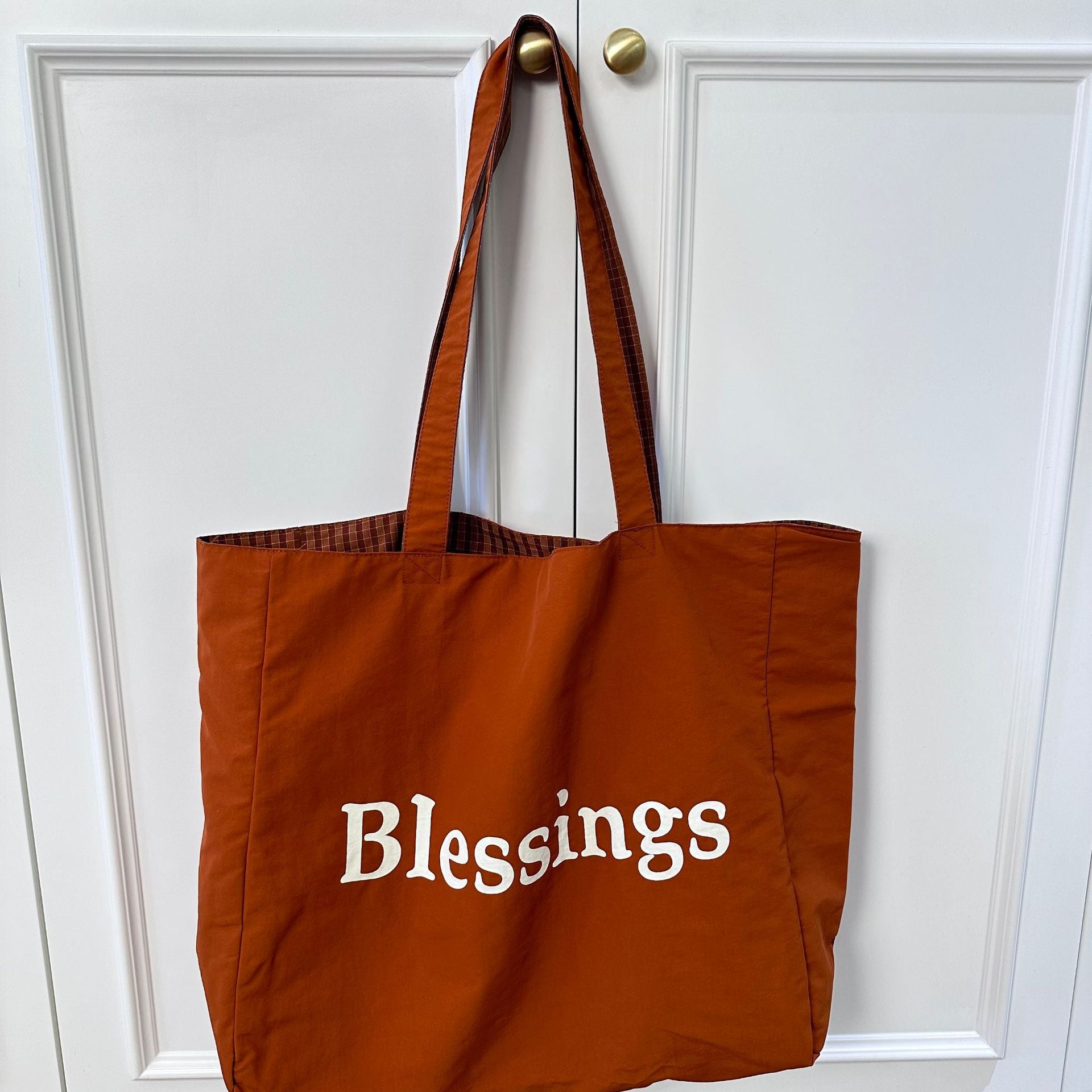 Minimalist Letters Print Reversible Shoulder Bag 6W10BBG1329