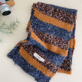 Striped Contrast Knit Scarf - DippedShop Wholesale - #8755