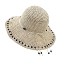 Beaded Bow Straw Hat - DippedShop Wholesale - #4003