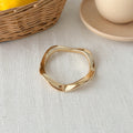 Chunky Gold Plated Irregular Statement Open Bracelet 6W6JBR582