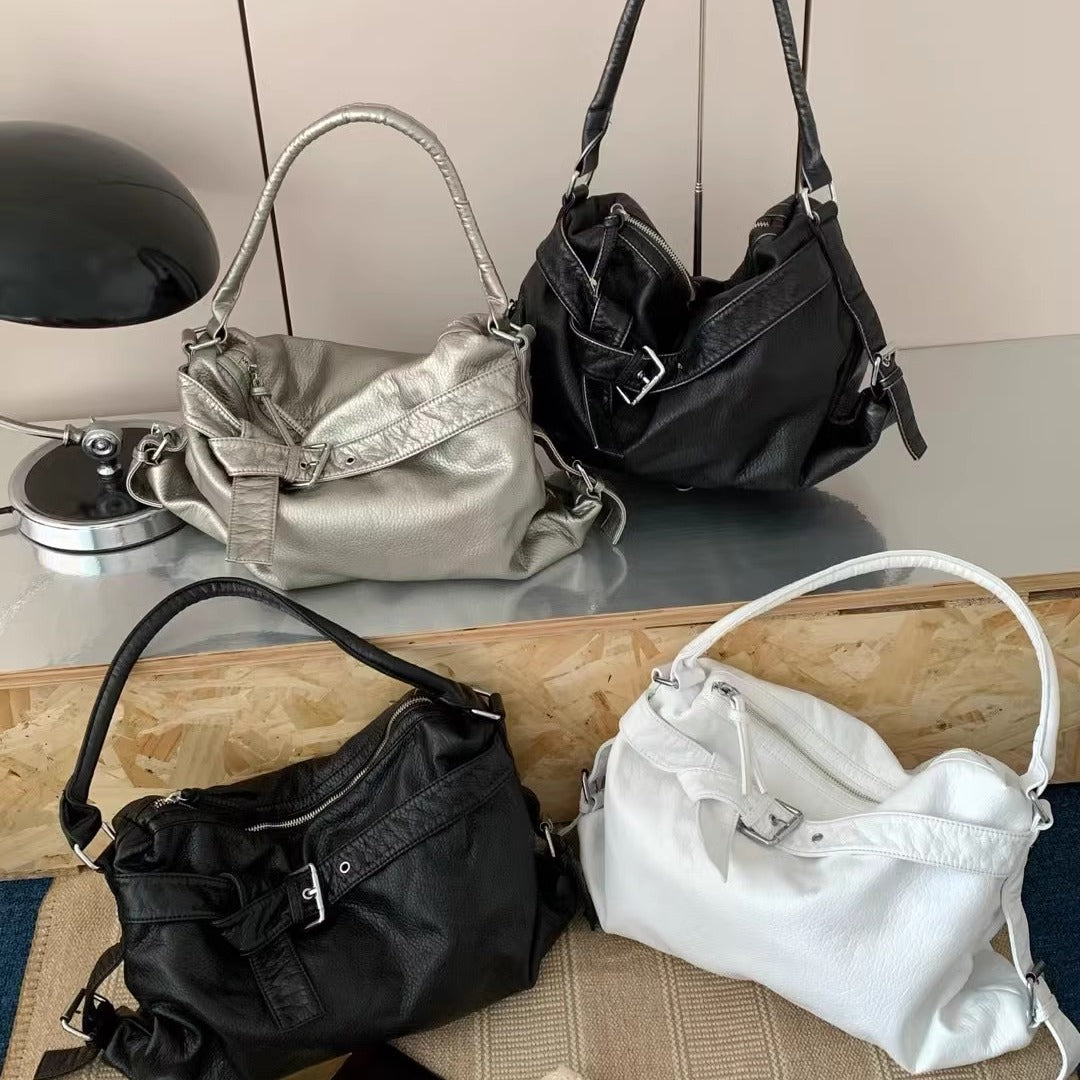 Vintage Leather Shoulder Bag - DippedShop Wholesale - #7315
