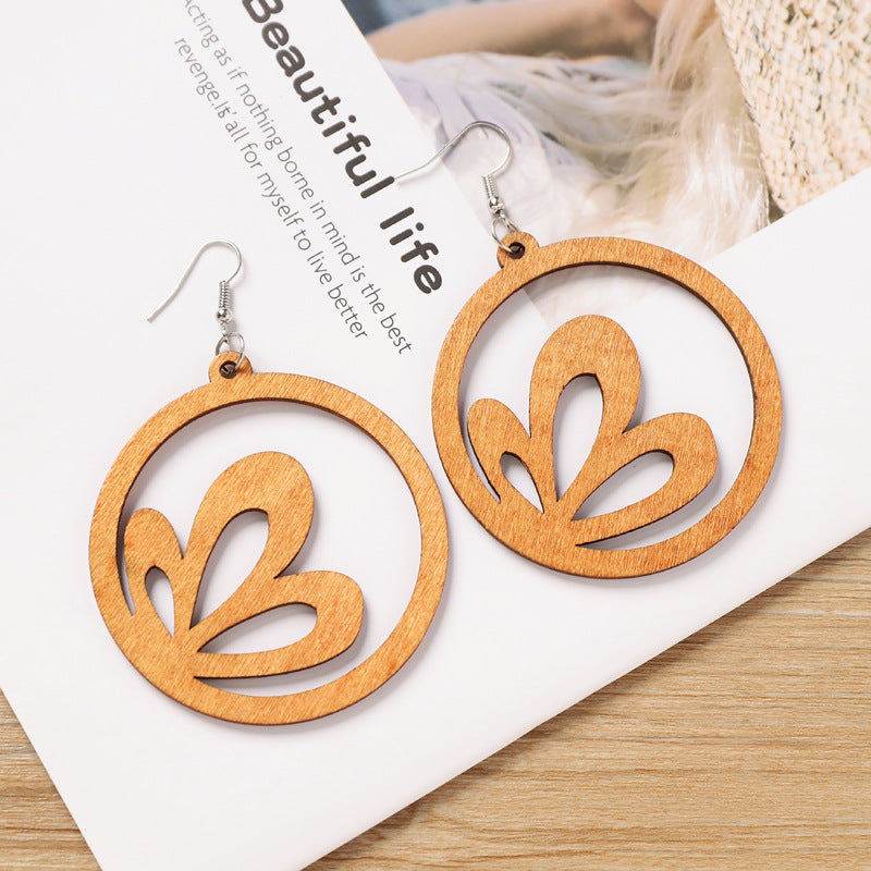 Wooden Butterfly Dangle Earrings - DippedShop Wholesale - #6707