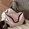 Stylish Color Block Metal Buckle Shoulder Bag 6W10BBG1350