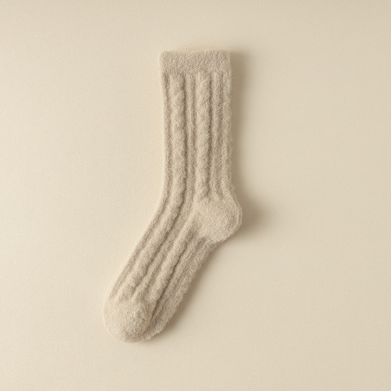 Thickened Cable Knit Winter Crew Socks 6W8FSO883