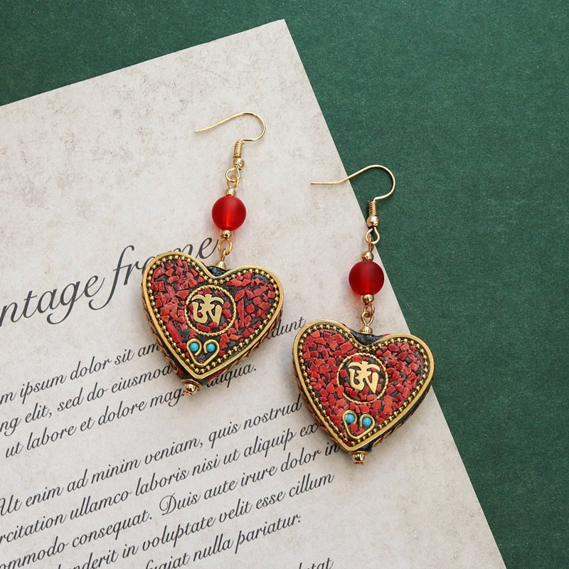 Vintage Ethnic Drop Earrings - DippedShop Wholesale - #7379