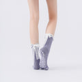 Sweet Lace Trim Non Slip Toe Yoga Socks 6W8FSO764