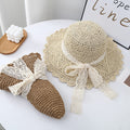 Lace Bowknot Straw Hat - DippedShop Wholesale - #3475