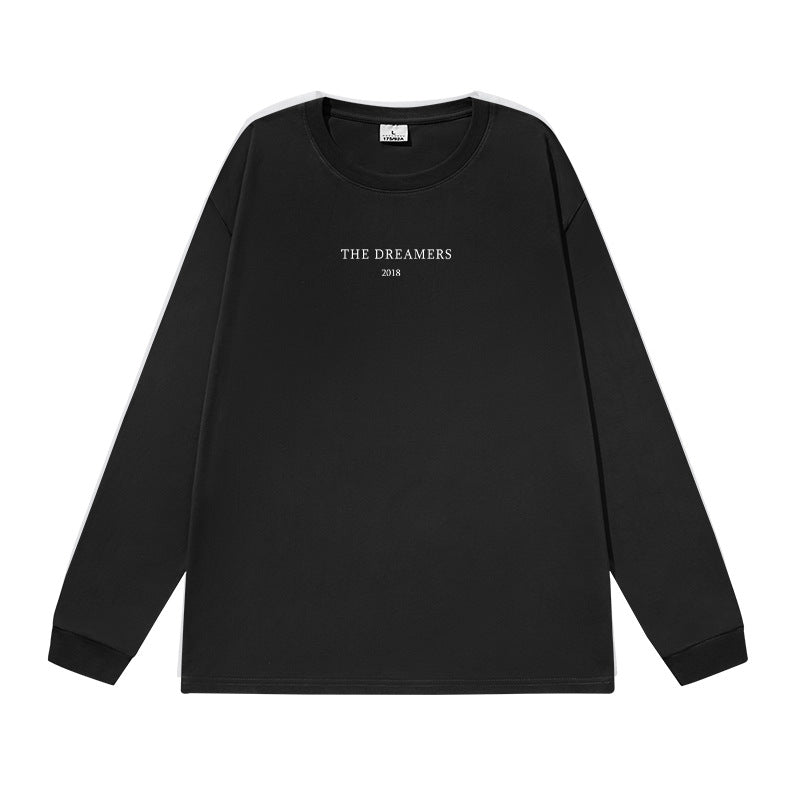 Letter Print Pullover T-Shirt - DippedShop Wholesale - #1891