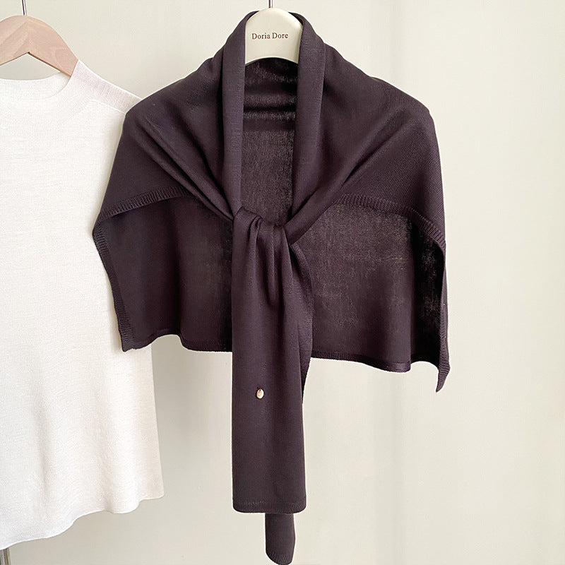 Elegant Solid Color Knit Shawl Wrap 6W6NSC55