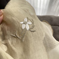 Floral Embroidery Hair Scrunchie - DippedShop Wholesale - #3411