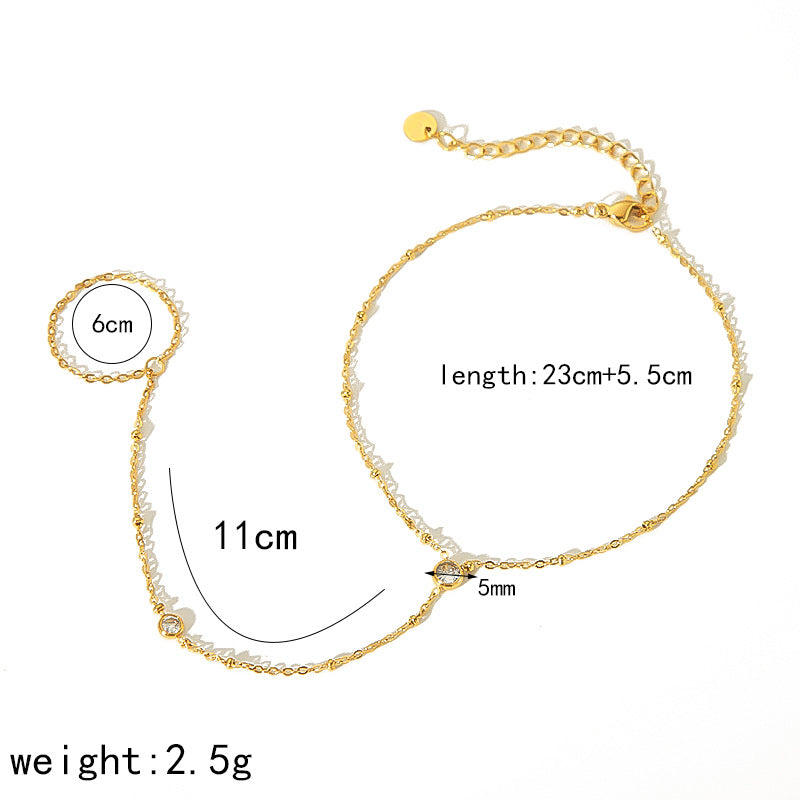Stylish Gold Plated Zirconia C - DippedShop Wholesale - #9491