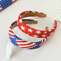 Retro USA Flag Pattern Wide Hair Band 8AS6HBD66L