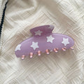 Candy Color Star Print Large Hair Claw 6W6HCP1661