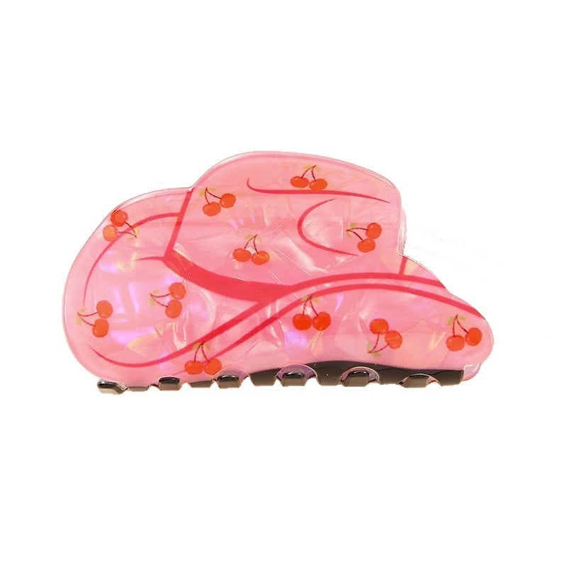 Sweet Hat Shape Cherry Print H - DippedShop Wholesale - #7075