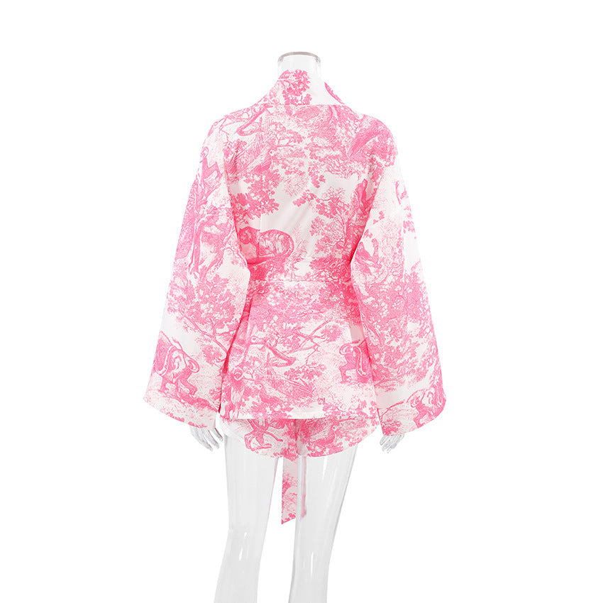 Print Soft Homewear Set - DippedShop Wholesale - #4627