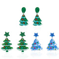 Cute Cartoon Mini Christmas Tree Stud Earrings 6W6JER684