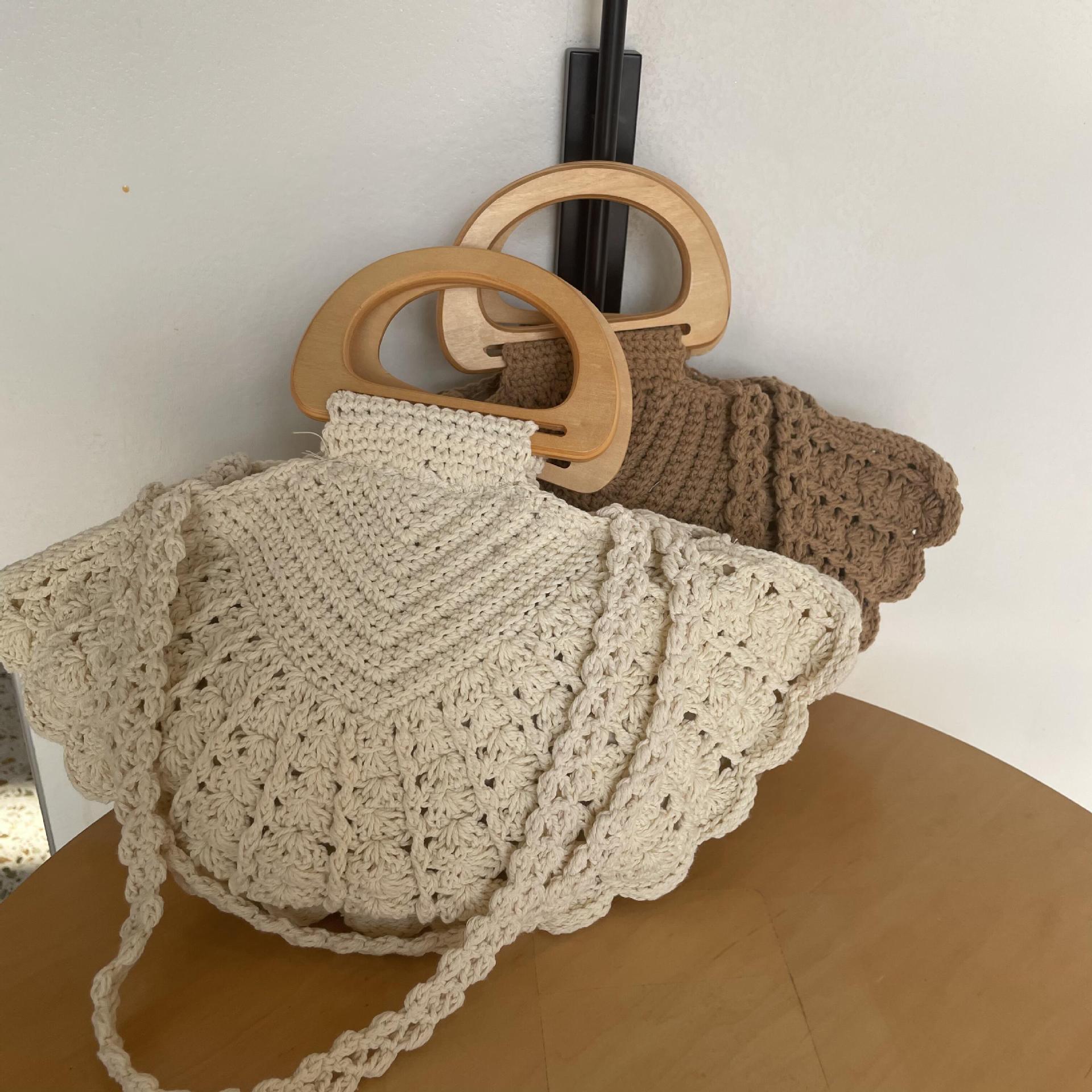 Crochet Shell Tote Bag - DippedShop Wholesale - #4291