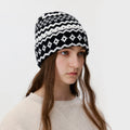 Vintage Fair Isle Warm Knit Beanie Hat 6W6HAT646