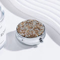 Rhinestone Round Mirror Case - DippedShop Wholesale - #3891