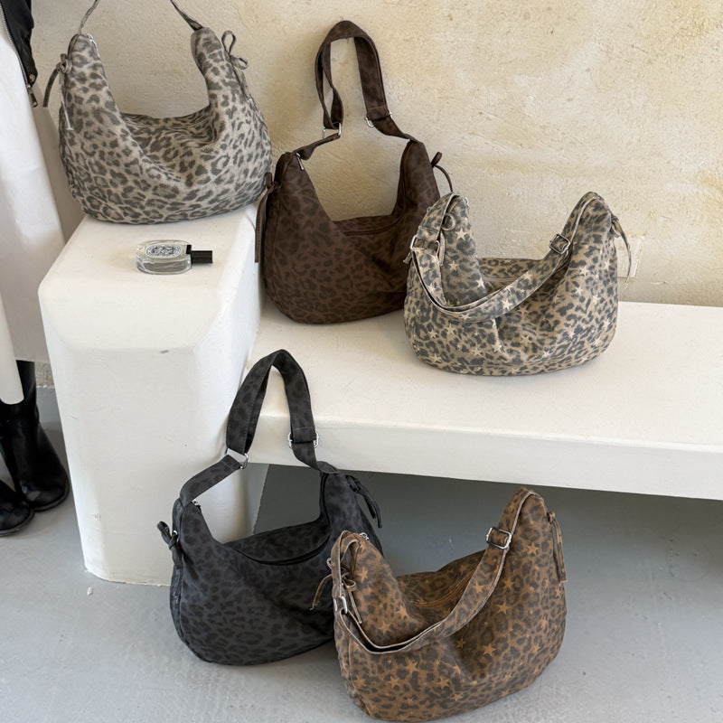 Stylish Leopard Print Large Capacity Hobo Bag 6W10BBG1867